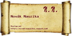 Novák Nauzika névjegykártya