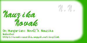 nauzika novak business card